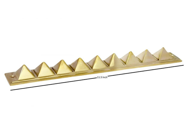 Brass Vastu Nine 9 Pyramid Wall Strip for Vaastu Correction and Positive Energy