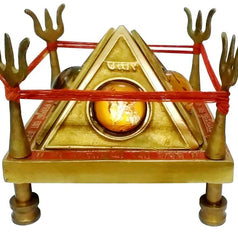 Baglamukhi Raksha Kavach Chowki Yantra Pyramid for Protection Bagla Mukhi Ashdhatu Home Temple