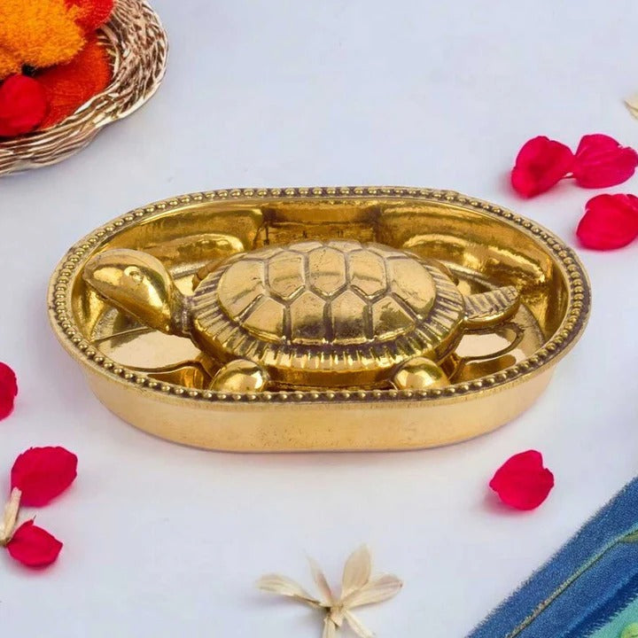 Vastu Feng Shui Brass Turtle For Good Luck (Vastu Kachua/Tortoise)