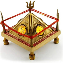 Baglamukhi Raksha Kavach Chowki Yantra Pyramid for Protection Bagla Mukhi Ashdhatu Home Temple