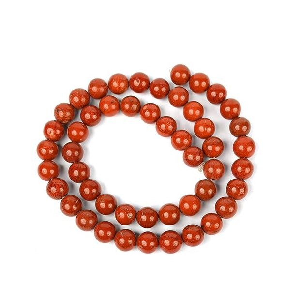Natural Red Jasper 8mm Round Beads – Natural Crystal Strand for Jewelry Making