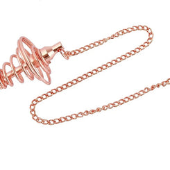 Copper Metal Light Weight Spiral Cone Point Pendulum. Healing Dowsing Reiki Pendulum for Divination and Chakra Balancing