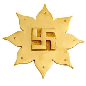 8 Petal swastik Lotus in Brass