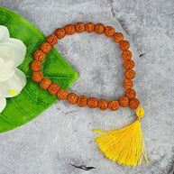 Natural Rudraksha Bracelet 8 mm Bead for Unisex (Colour : Brown)