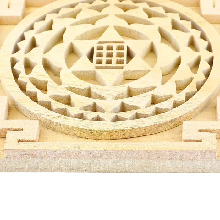 Sevan/Shriparni Wood Kuber Yantra for Health Wealth Home/Office