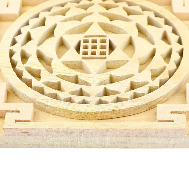 Sevan/Shriparni Wood Kuber Yantra for Health Wealth Home/Office