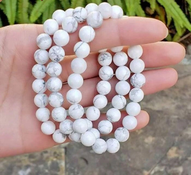 Natural Howlite Beads Bracelet