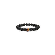 Natural Lava Stone Beads Stretchable Bracelet