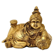 Lord Kuber Brass Murti Statue | Hindu God Kubera For Wealth | To Keep at Tijori, Locker, Safe, North, Temple at Home & Office (Size 5 x 3 inches)
