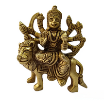 Durga Maa Idol || Brass Antique Finish Maa Durga Statue on Lion