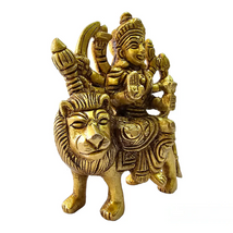 Durga Maa Idol || Brass Antique Finish Maa Durga Statue on Lion