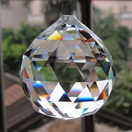 Feng Shui Crystal Ball 40MM For Positive Energy - Fengshui Remedies Product Decorative Showpiece (Crystal, Clear)