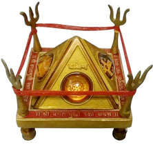 Baglamukhi Raksha Kavach Chowki Yantra Pyramid for Protection Bagla Mukhi Ashdhatu Home Temple