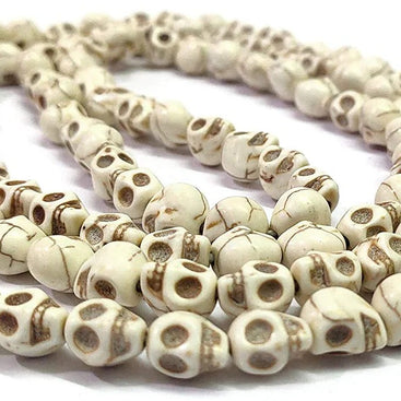 Carved Stone Skull/Narmund Mala for Goddess Kali Pooja Good Health,Wealth & Puja (108+1)