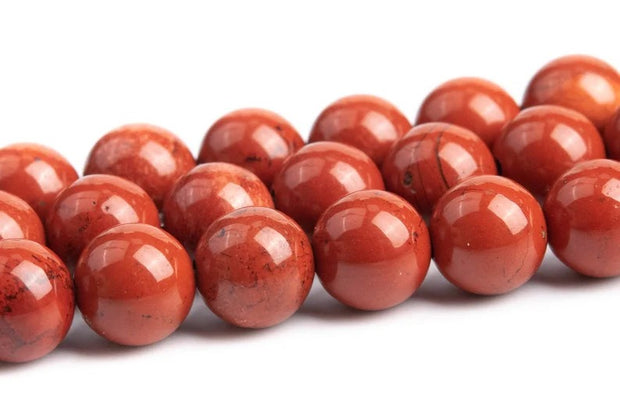 Natural Red Jasper 8mm Round Beads – Natural Crystal Strand for Jewelry Making