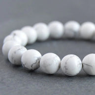 Natural Howlite Beads Bracelet