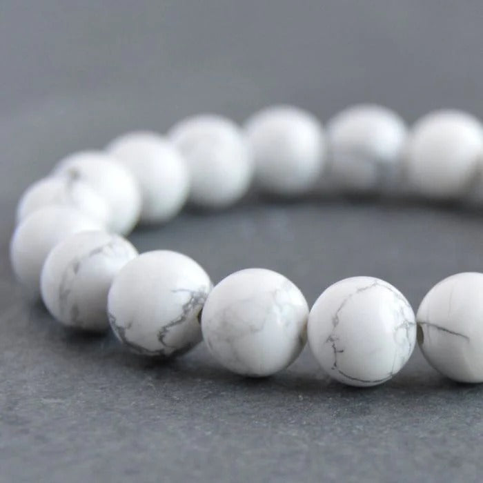 Natural Howlite Beads Bracelet