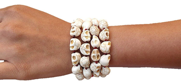 Carved Stone Skull/Narmund Mala for Goddess Kali Pooja Good Health,Wealth & Puja (108+1)