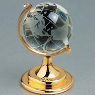 Feng Shui Crystal Globe With Golden Stand For Good Luck