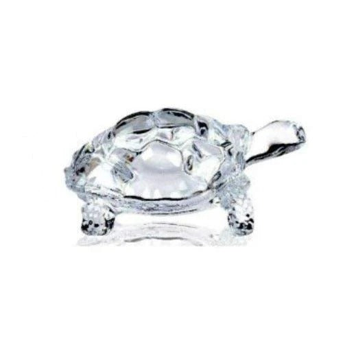 kachua Plate Glass Crystal Turtle Tortoise with Plate for Feng Shui and Vastu Best Gift for Good Luck Original (Glass Crystal)