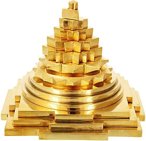 Brass Shree Yantra for Home/Office 100% Pure Brass Meru Shree/Shri Yantram for Pooja