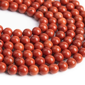 Natural Red Jasper 8mm Round Beads – Natural Crystal Strand for Jewelry Making