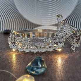 kachua Plate Glass Crystal Turtle Tortoise with Plate for Feng Shui and Vastu Best Gift for Good Luck Original (Glass Crystal)