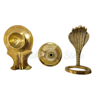Brass Shiv Ling Stand / Shiv Jhaleri With Shesh Naag